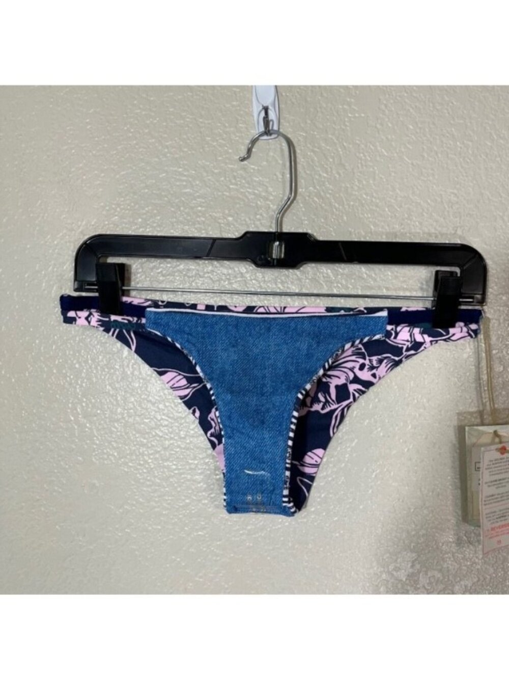 Maaji Swimwear Bikini Bottoms Small Swimsuit Reversible Jazz Band Blue NEW - Picture 6 of 7